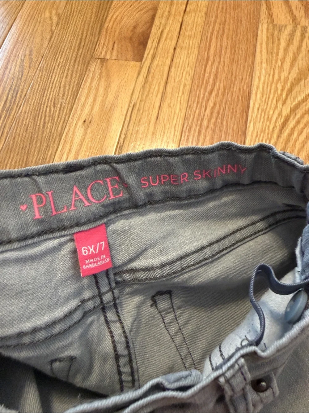 Girls’ Light Gray Slim Jeans
